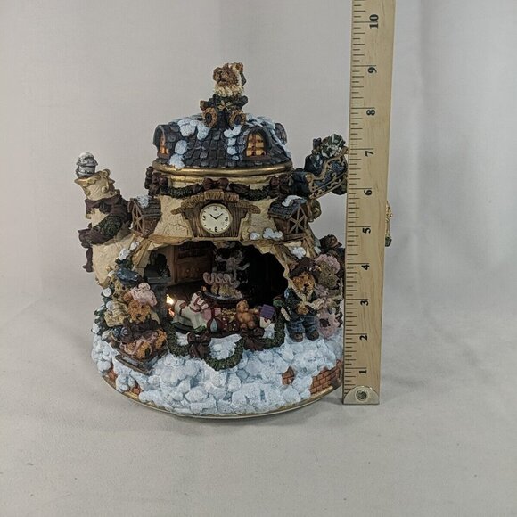 Boyd's Bears Silent Night Musical Light Teapot Figure Christmas Music Box Rotate - Picture 15 of 16